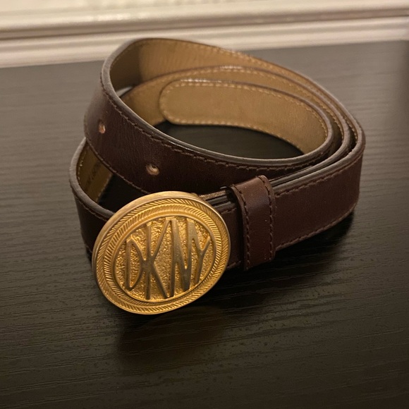 Dkny Accessories - DKNY Vintage brown leather belt size small.   Made in Italy